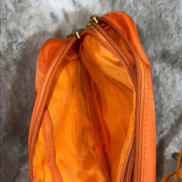 Longchamp Orange Nylon Pouch - Picture 7 of 8